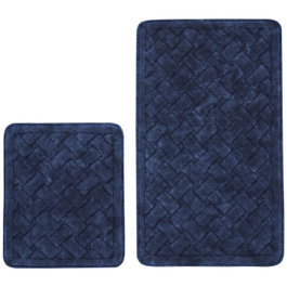 Mijölnir Juego de alfombrillas de baño de algodón Azul oscuro